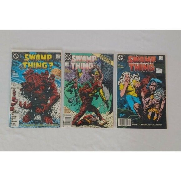 DC Comics The Saga Of The Swamp Thing VTG Copper Age Lot Issues 57-59 Alan Moore - Picture 2 of 9
